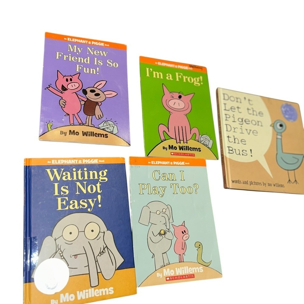Elephant & piggie 5 kids books lot pigeon mo willems easy read